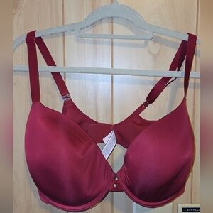 Victoria's Secret Lined Demi Bra 38DDD Burgundy